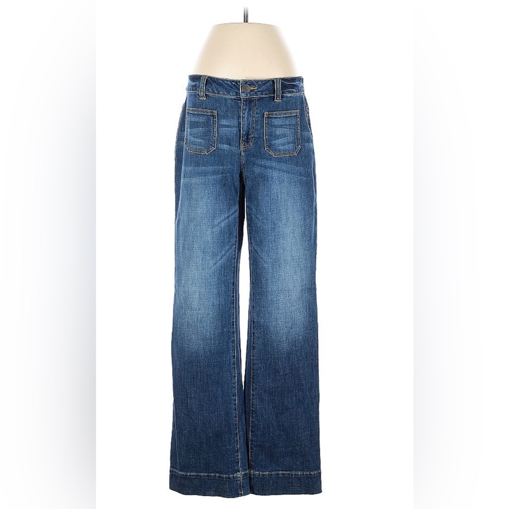 Wide Leg Path Pocket Jeans